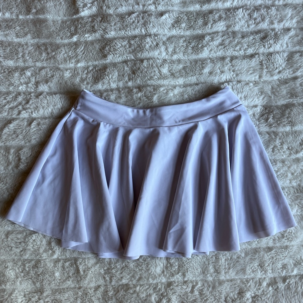 white mini skirt